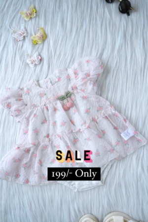 White Printed Designer Skirt For Kids On Sale