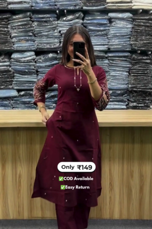 Women’s Round Kurta Set with Pockets