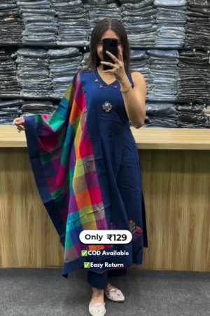 Elegant Women’s Kurta Sets with Small Mirror Work