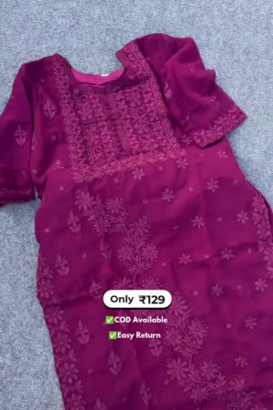 Elegant Women’s Chikankari Kurti Set