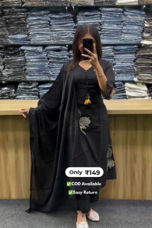 Women's Cotton Long Kurta Set